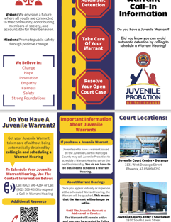 Juvenile Warrant Call-In Brochure (English)