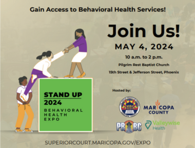 Gain access to behavioral health services! Join us for May 4 2024 10 am to 2 pm at Pilgrim Rest Baptist Church for the Stand Up 2024 Behavioral Health Expo.